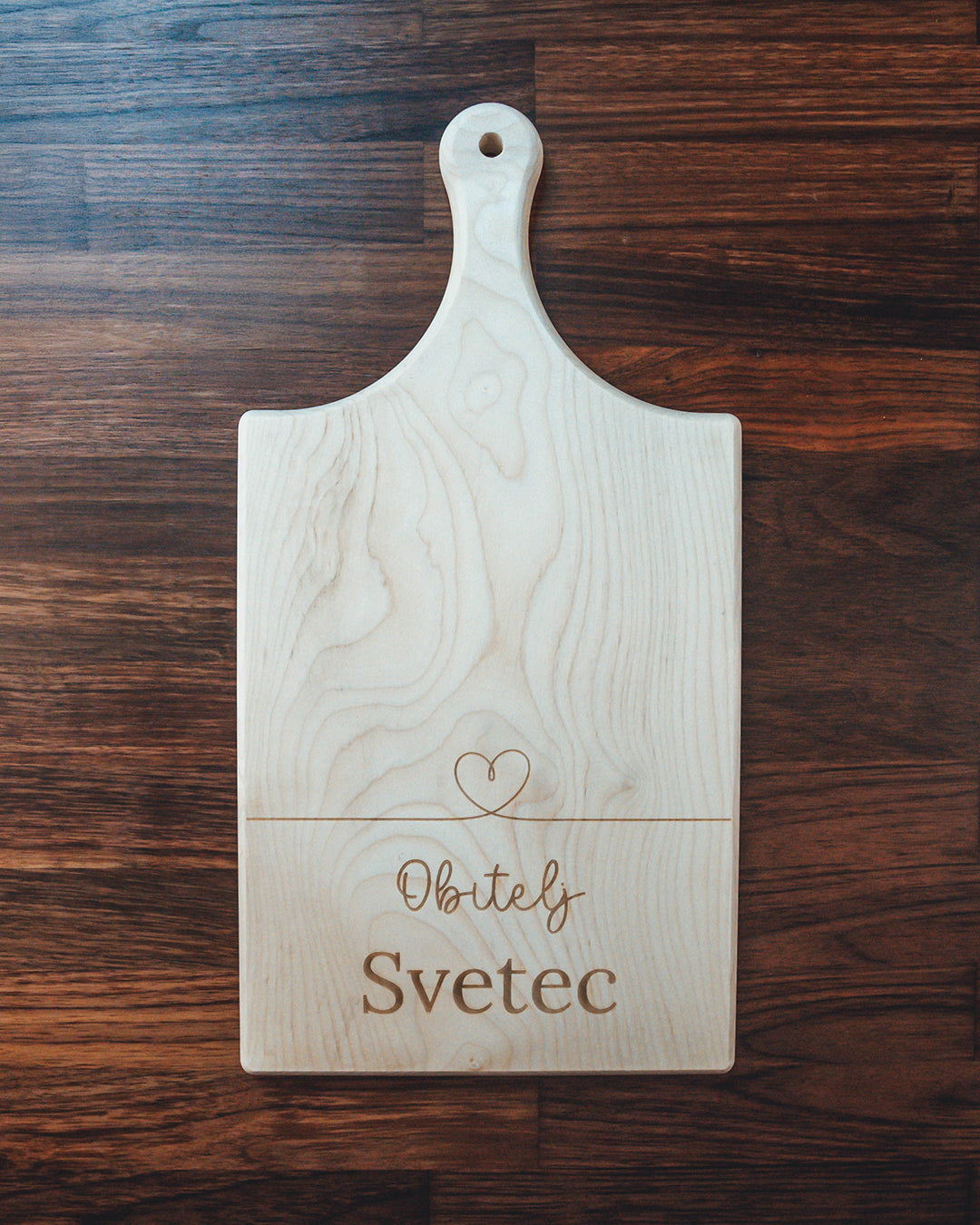 Daska za rezanje od javora Srce